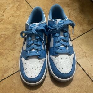 Nike Blue and White Low-Top Sneakers